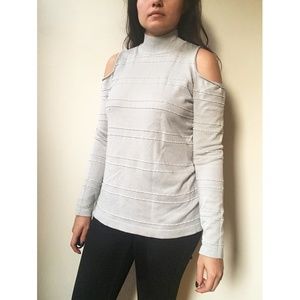 Cold Shoulder Turtleneck Top